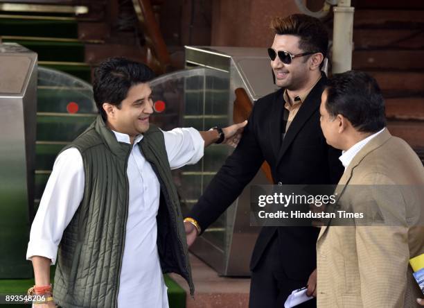 Member of Parliament Guna constituency in the state of Madhya Pradesh Jyotiraditya Madhavrao Scindia with Loksabha, MP from Bihar Chirag Paswan...