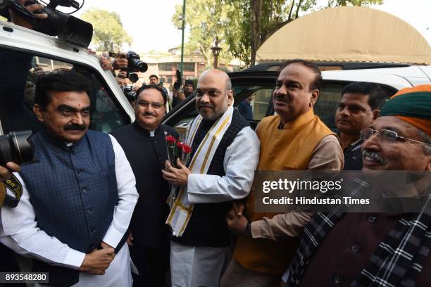 Union Minister of Chemicals and Fertilizers and Parliamentary Affairs Minister Ananth Kumar, Union Health Minister JP Nadda, Union Minister of State...