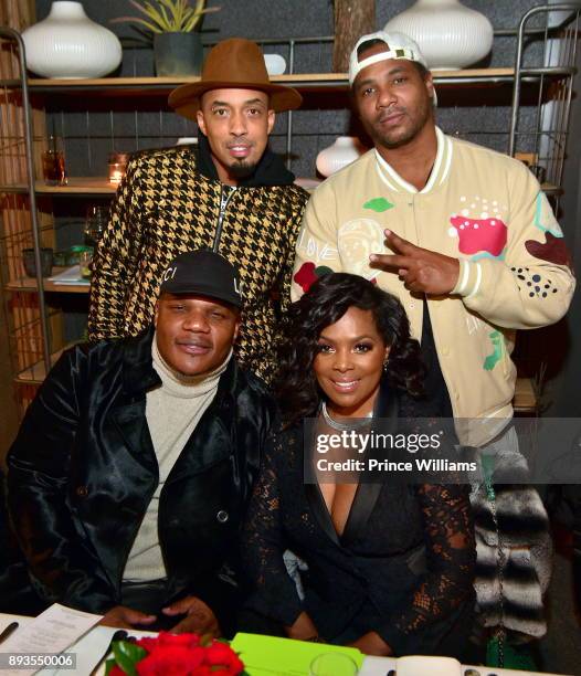 Dallas Austin, Sean Garrett, Catherine Brewton and Polow da Don attend the BMI Holiday Party at O2 Lounge on December 14, 2017 in Atlanta, Georgia.