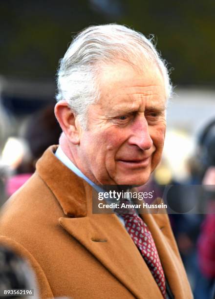 Prince Charles, Prince of Wales visits the village of Ramsbury on December 15, 2017 in Marlborough, England.