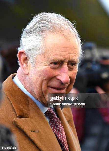 Prince Charles, Prince of Wales visits the village of Ramsbury on December 15, 2017 in Marlborough, England.