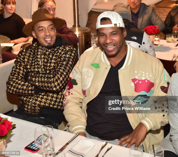 Dallas Austin and Polow Da don attend BMI Holiday Party at O2 Lounge on December 14, 2017 in Atlanta, Georgia.