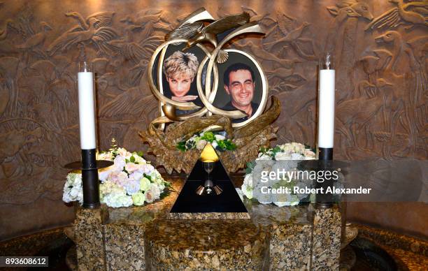 Memorial to Princess Diana and Dodi Fayed is an attraction at Harrods department store in London, England. The memorial was installed in 2005 by...