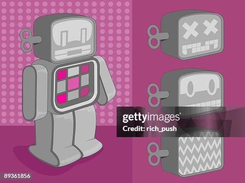 Robot with multiple heads Robot with multiple heads