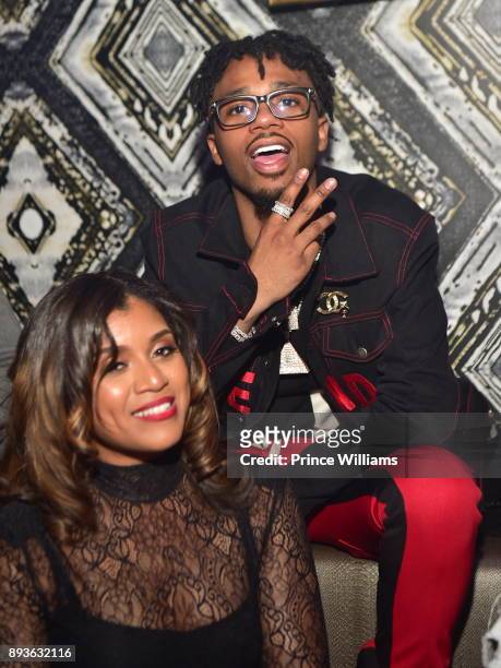 Marche Butler and Metro Boomin attend the BMI Holiday Party at O2 Lounge on December 14, 2017 in Atlanta, Georgia.