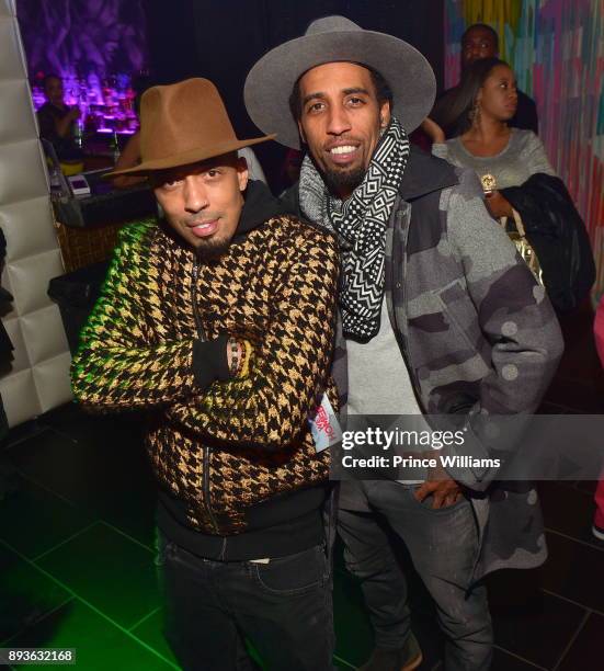 Juan Farmer and Dallas Austin attend the BMI Holiday Party at O2 Lounge on December 14, 2017 in Atlanta, Georgia.