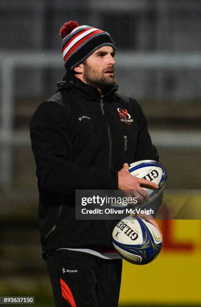 Belfast , United Kingdom - 15 December 2017; Jared Payne, the injured Ulster, Ireland and Lions player before the European Rugby Champions Cup Pool 1...