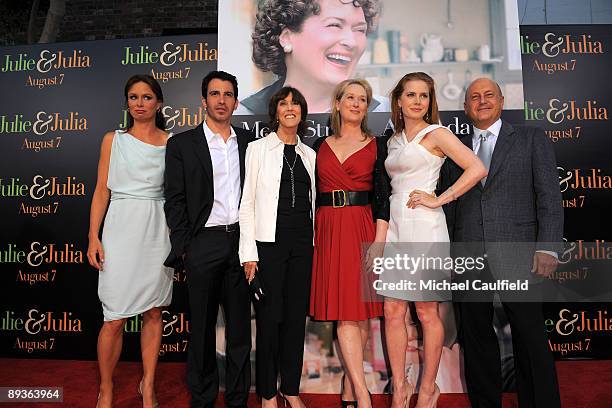 Actress Mary Lynn Rajskub, Actor Chris Messina, Writer/Director Nora Ephron, Actress Meryl Streep, Actress Amy Adams and Producer Laurence Mark...