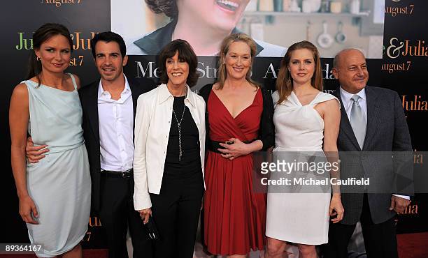 Actress Mary Lynn Rajskub, Actor Chris Messina, Writer/Director Nora Ephron, Actress Meryl Streep, Actress Amy Adams and Producer Laurence Mark...