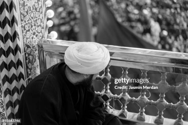 muslim religious man - shrine of the imam ali ibn abi talib stock pictures, royalty-free photos & images