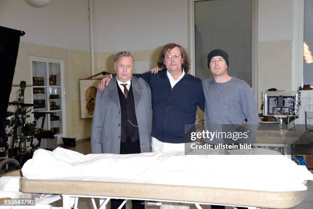 Fototermin , Heino Ferch am Set ,nach seiner Schlägerei in München mit Gesichtsverletzungen, wieder vor der Kamera. Universitäts Klinikum Hamburg...