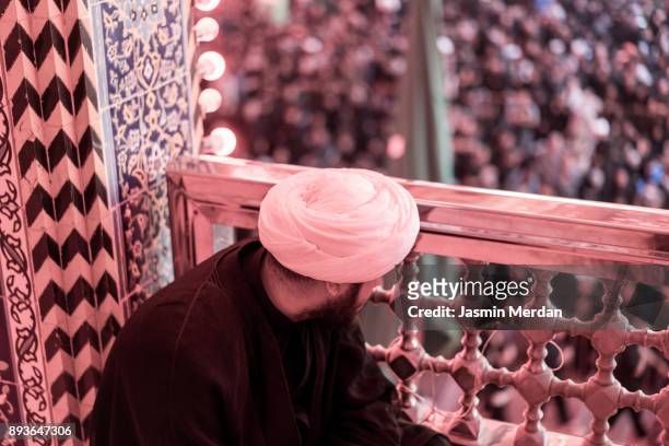 muslim religious man - shrine of the imam ali ibn abi talib stock pictures, royalty-free photos & images