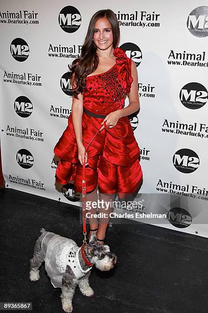 Prep's" Kelli Tomashoff and Lissner's dog Dorothy attend Animal Fair's 10th Annual Paws For Style at M2 Ultra Lounge on July 27, 2009 in New York...