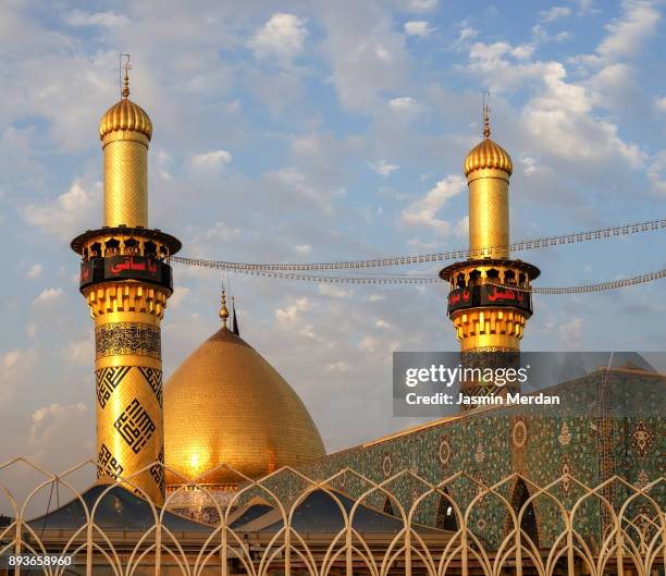 shrine of imam hussain ibn ali in karbala iraq - najaf stock-fotos und bilder