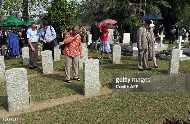 Asia-WWII-history-cemeteries BY ROMEN BOSE A picture dated June 11, 2009 shows visitors walking among the tombstones during a rememberance ceremony...
