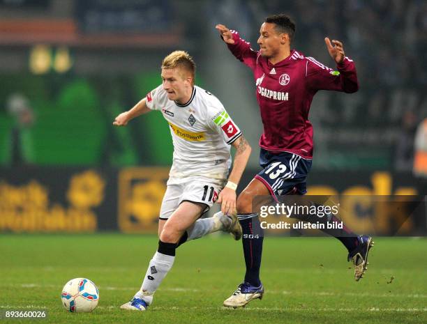 Pokal, Saison 2011/2012 - Fussball DFB Pokal: Saison 2011/2012 Achtelfinale Borussia Moenchengladbach - FC Schalke 04 Marco Reus gegen Jermaine Jones