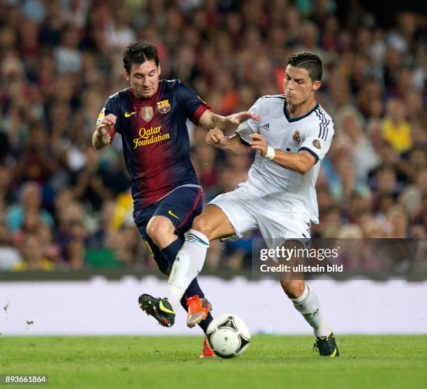 El Clasico Super Cup 2012 FC Barcelona - Real Madrid Cristiano Ronaldo gegen Lionel Messi