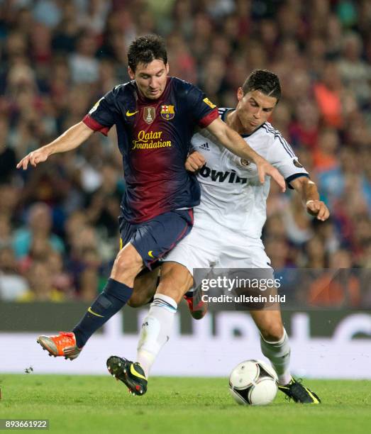 El Clasico Super Cup 2012 FC Barcelona - Real Madrid Cristiano Ronaldo gegen Lionel Messi