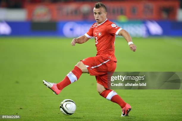 Fußball-Weltmeisterschaft Brasilien 2014, Qualifikation, Gruppe E - Fussball International WM Qualifikation 2014 Schweiz - Albanien Xherdan SHAQIRI...