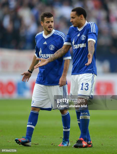 Spieltag, Saison 2012/2013 BUNDESLIGA SAISON 2012/2013 4. Spieltag FC Schalke 04 - FC Bayern Muenchen Tranquillo Barnetta und Jermaine Jones