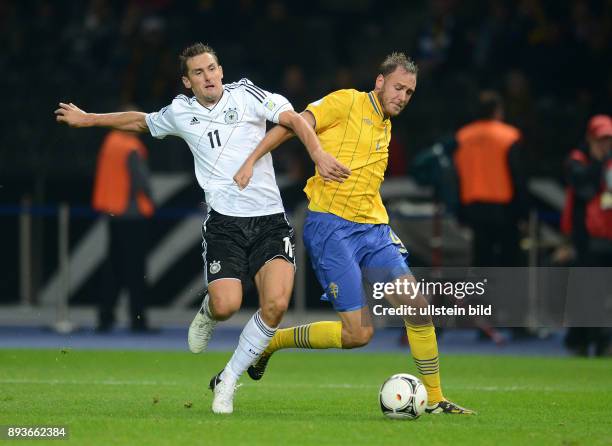 Fußball-Weltmeisterschaft Brasilien 2014, Qualifikation, Gruppe C - Fussball International WM Qualifikation 2014 Deutschland - Schweden Miroslav...