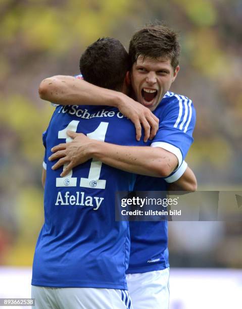 Spieltag, Saison 2012/2013 Bundesliga : Saison 2012/2013 8. Spieltag Borussia Dortmund - FC Schalke 04 Jubel nach dem Tor zum 0:1 Ibrahim Afellay und...