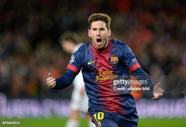 Barcelona - AC Mailand JUBEL; Torschuetze zum 2-0 Lionel Messi