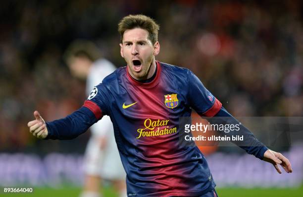 Barcelona - AC Mailand JUBEL; Torschuetze zum 2-0 Lionel Messi