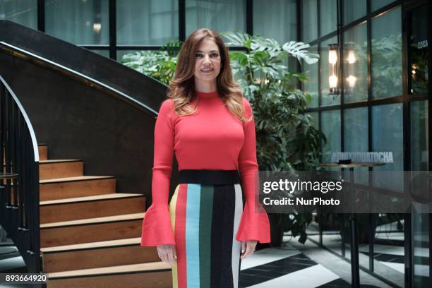 Marilo Montero attends the delivery of the FUNDASPE Journalist of the Year awards, in Madrid, Spain. December 15, 2017