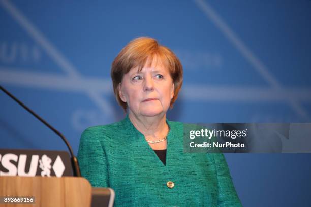 German Chancellor Angela Merkel held a speech at the CSU convention in Nuremberg on 15th december 2017. After her speech CSU leader Horst Seehofer...