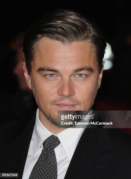 Leonardo DiCaprio attends the UK premiere of 'Revolutionary Road'at Odeon Leicester Square on January 18, 2009 in London, England.