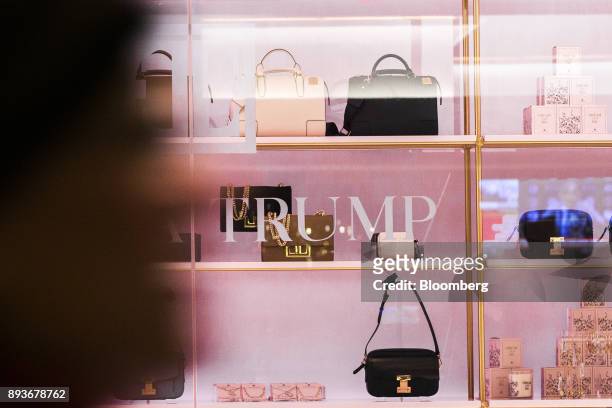 Handbags sit on display inside an Ivanka Trump brand store at Trump Tower in New York, U.S., on Thursday, Dec. 14, 2017. Trump's new store marks her...