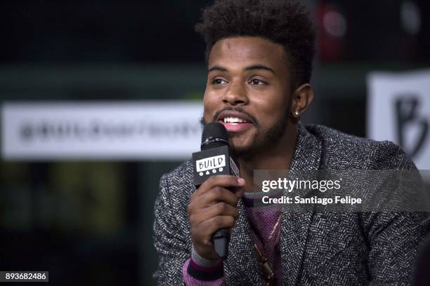 Trevor Jackson attends Build Presents to discuss "Grown-ish" at Build Studio on December 15, 2017 in New York City.