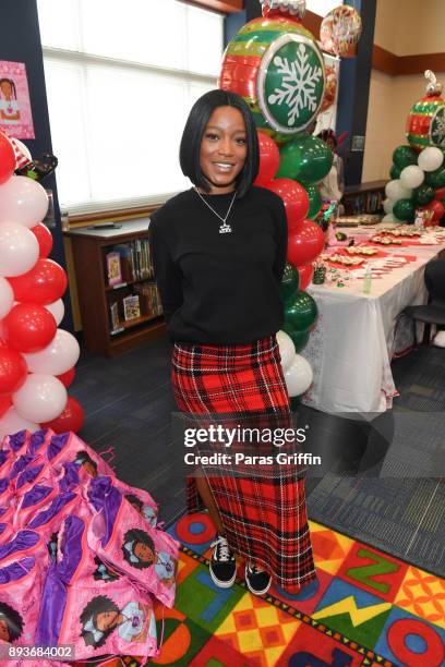 Actress KeKe Palmer attends Radio One, Hot 107.9, and Saving Our Daughters annual Bratz Doll Drive and Giveaway at Barack H. Obama Elementary Magnet...