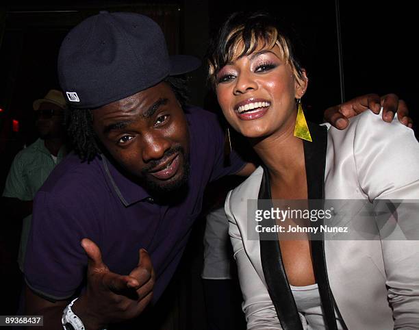 Wale and Keri Hilson attend Grey Goose Entertainment And BET's "Rising Icons" at 1OAK on July 27, 2009 in New York City.