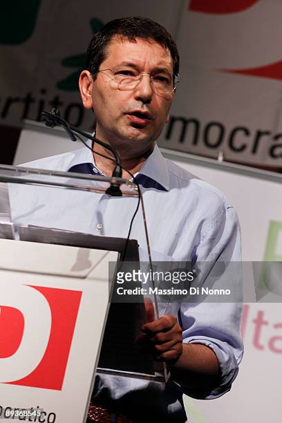 The transplant surgeon and PD Ignazio Marino senator presented his political views on July 23, 2009 in Milan, Italy.