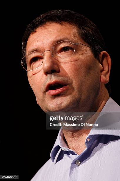 The transplant surgeon and PD Ignazio Marino senator presented his political views on July 23, 2009 in Milan, Italy.