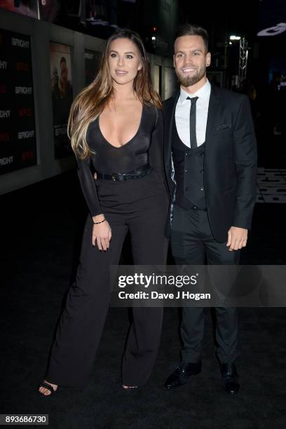 Jessica Shears and Dominic Lever attend the European Premiere of 'Bright' held at BFI Southbank on December 15, 2017 in London, England.