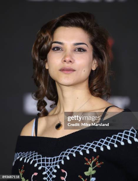 Amber Rose Revah attends the European premiere of 'Bright' held at BFI Southbank on December 15, 2017 in London, England.