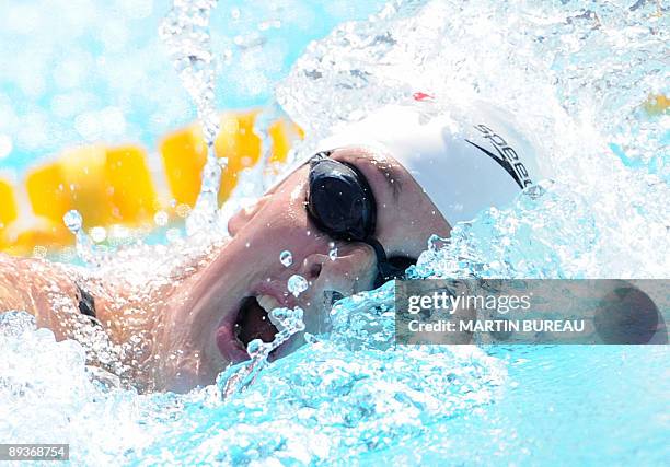 United States' Allison Schmitt competes during the women's 200m freestyle qualifications on July 28, 2009 at the FINA World Swimming Championships in...