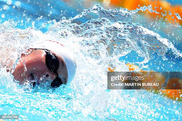 United States' Allison Schmitt competes during the women's 200m freestyle qualifications on July 28, 2009 at the FINA World Swimming Championships in...