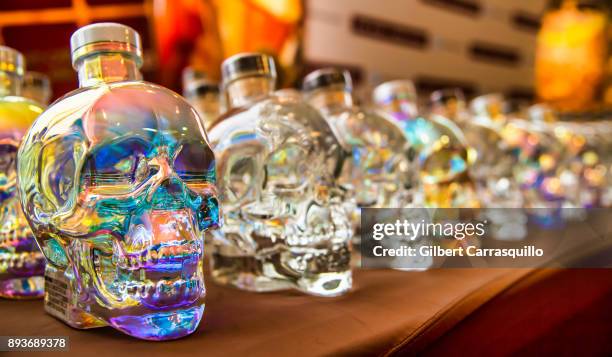 General view of atmosphere of Bottles of Crystal Head Vodka as actor Dan Aykroyd bottles signing of Crystal Head Vodka at Philadelphia Fine Wine &...