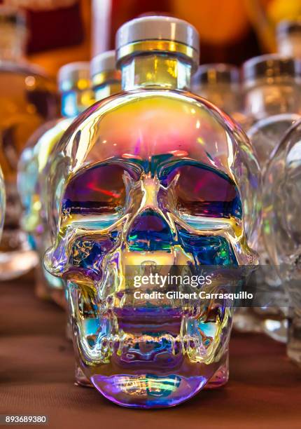 General view of atmosphere of Bottles of Crystal Head Vodka as actor Dan Aykroyd bottles signing of Crystal Head Vodka at Philadelphia Fine Wine &...