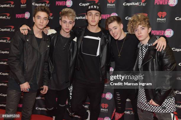 Daniel Seavey, Corbyn Besson, Jonah Marais, Zach Herron and Jack Avery of Why Don't We attend Power 96.1s Jingle Ball 2017 Presented by Capital One...