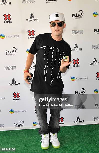 Skateboarder Rob Dyrdek attends Ryan Sheckler's X Games Celebrity Skins Classic at the Cota de Caza Golf & Racquet Club on July 27, 2009 in Coto De...