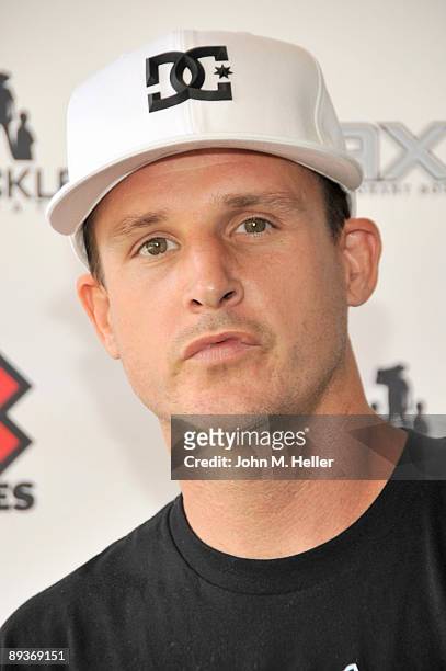 Skateboarder Rob Dyrdek attends Ryan Sheckler's X Games Celebrity Skins Classic at the Cota de Caza Golf & Racquet Club on July 27, 2009 in Coto De...
