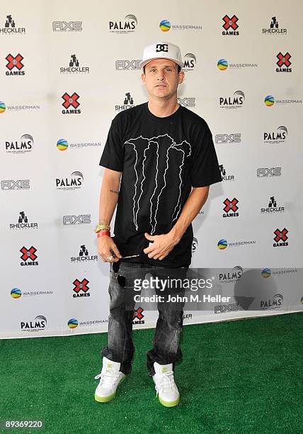 Skateboarder Rob Dyrdek attends Ryan Sheckler's X Games Celebrity Skins Classic at the Cota de Caza Golf & Racquet Club on July 27, 2009 in Coto De...