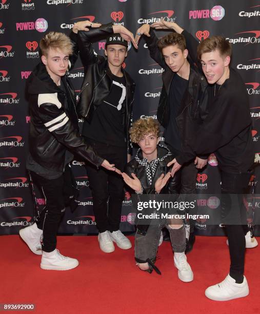 Corbyn Besson, Jonah Marais, Jack Avery, Daniel Seavey and Zach Herron of Why Don't We attend Power 96.1s Jingle Ball 2017 Presented by Capital One...