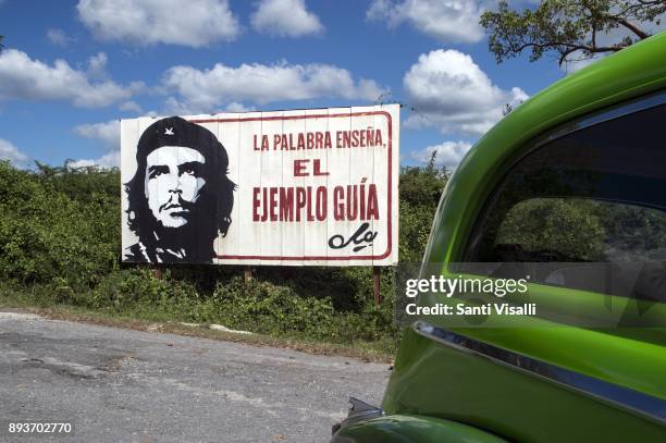 Che poster on November 8, 2017 in Vinales, Cuba.