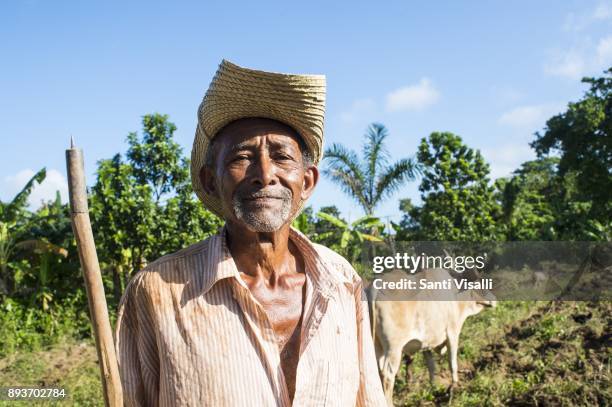 Farmer Nino posing for a photo on November 9, 2017 in Vinales, Cuba.